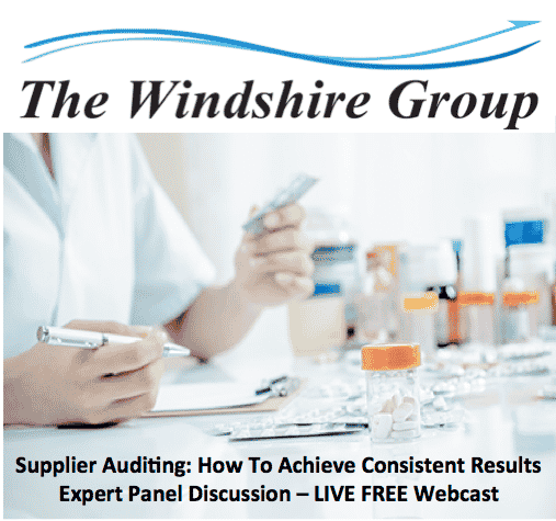 Transcription: Pharmaceutical Supplier Auditing - How to Achieve Consistent Results