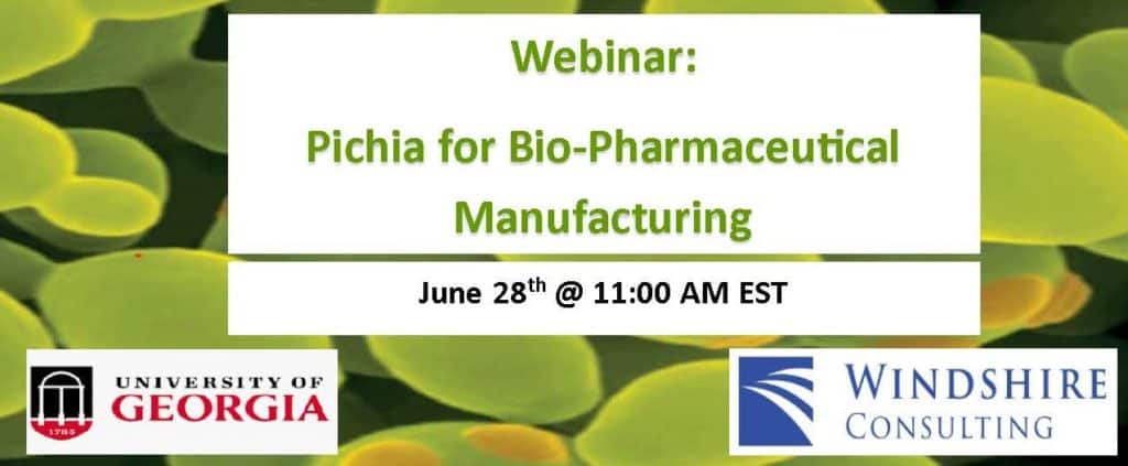 Pichia for Bio-Pharmaceutical Manfuacturing-Ask the Experts Webinar Series. Hosted by The Windshire Group, LLC and special guest, Dr. David Blum